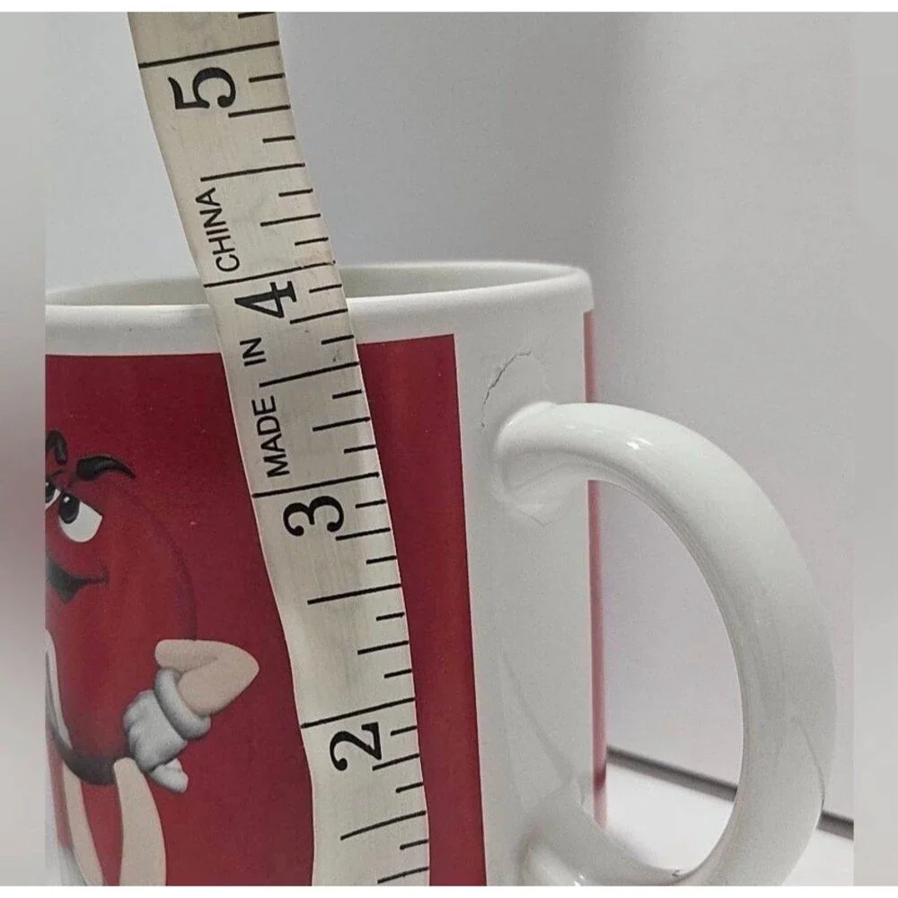 M&M Red Ceramic Character Coffee Mug 12 oz Candy Collectible 4 In - Picture 5 of 5